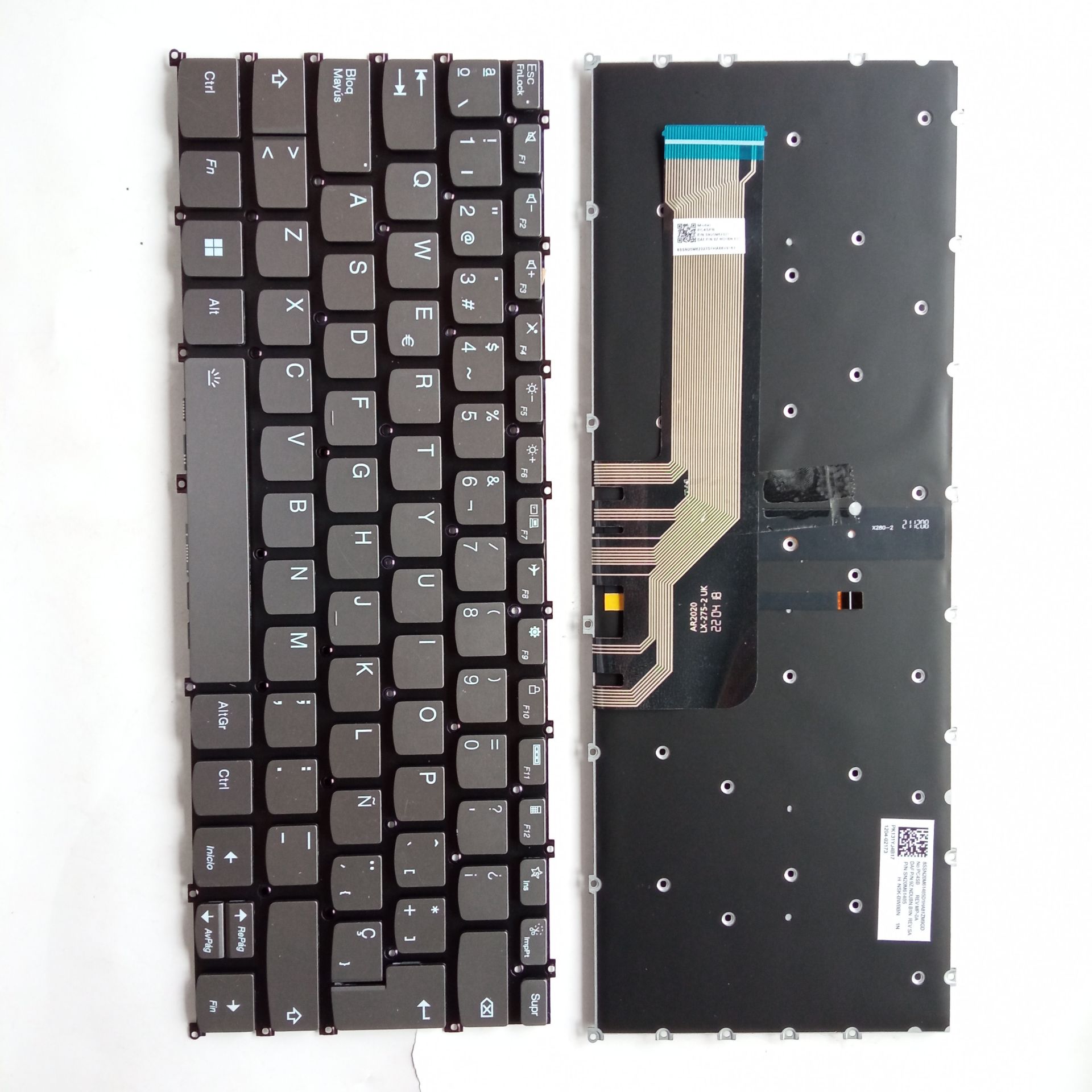 Picture of New Replacement Laptop Keyboard For LENOVO AIR 14 2020/YogaSlim714/YOGA14S Grey Backlit (OEM) SP Layout